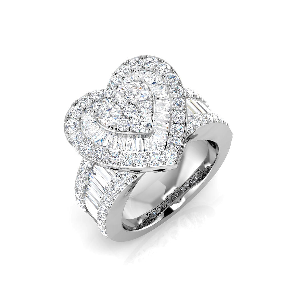 9ct White Gold 2.68ct G SI2 Diamond Ring