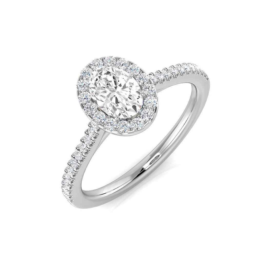 Platinum 0.67ct D SI1 Diamond Ring