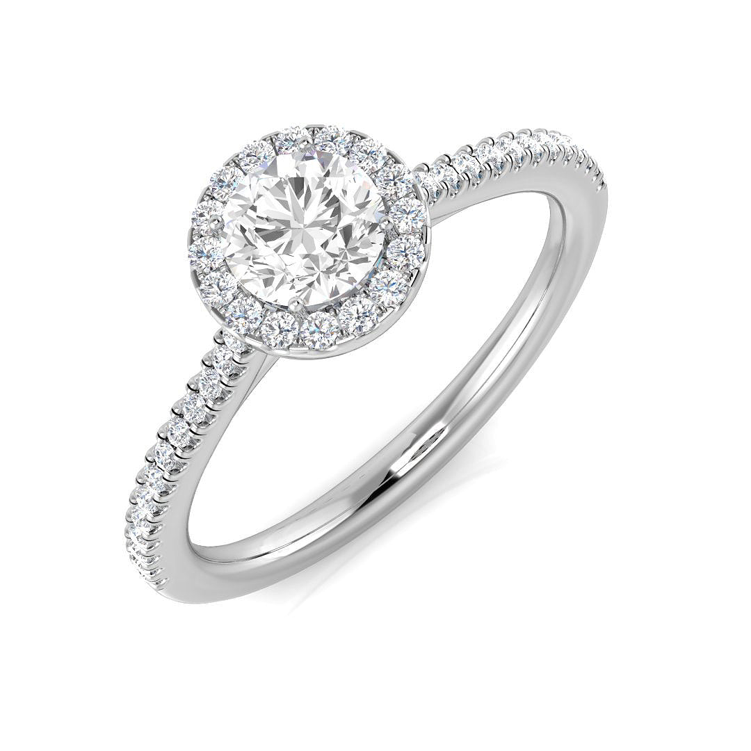 Platinum 0.57ct H SI1 Diamond Ring