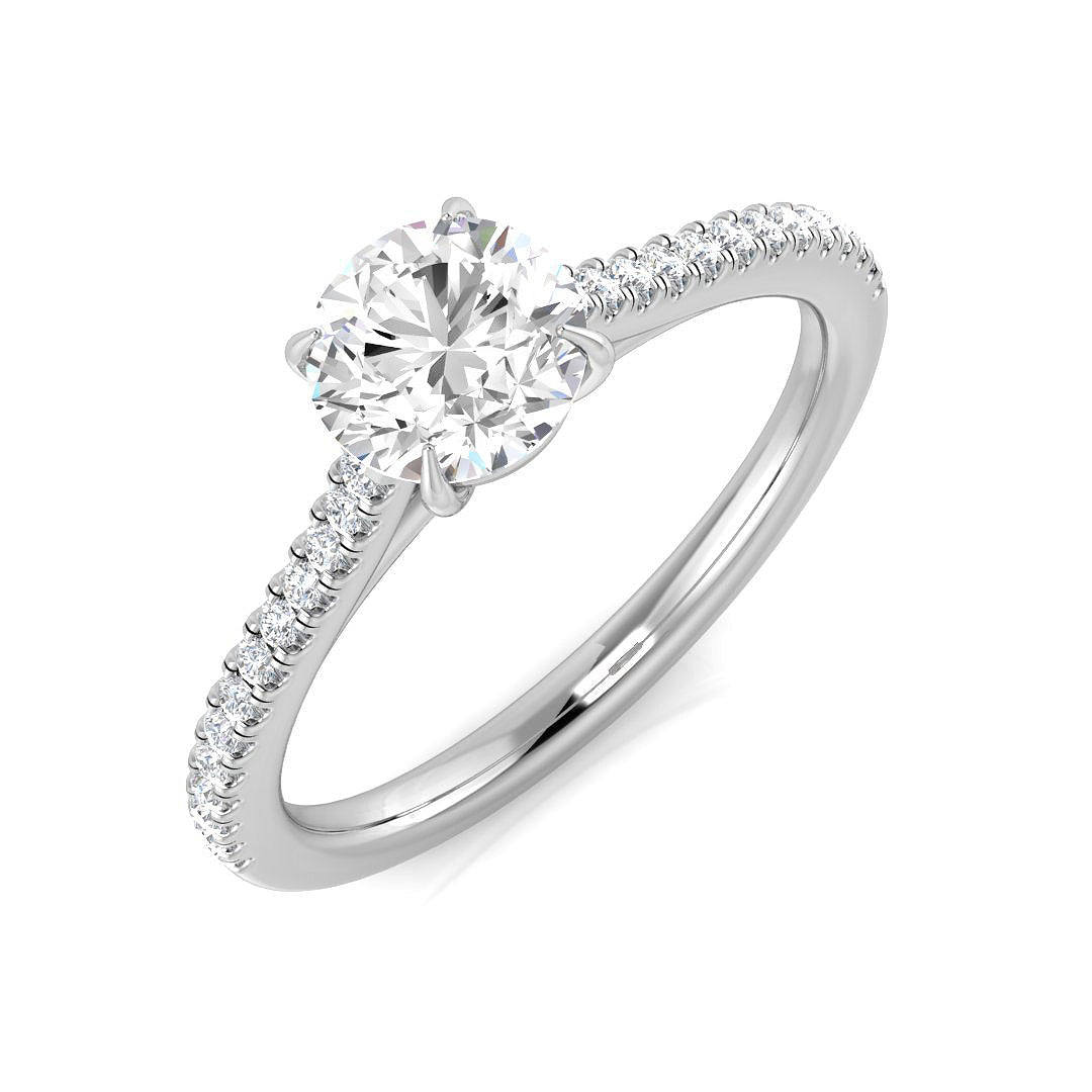 Platinum 0.87ct G I1 Diamond Ring