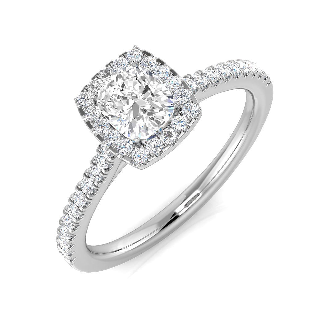 Platinum 0.68ct F VS2 Diamond Ring