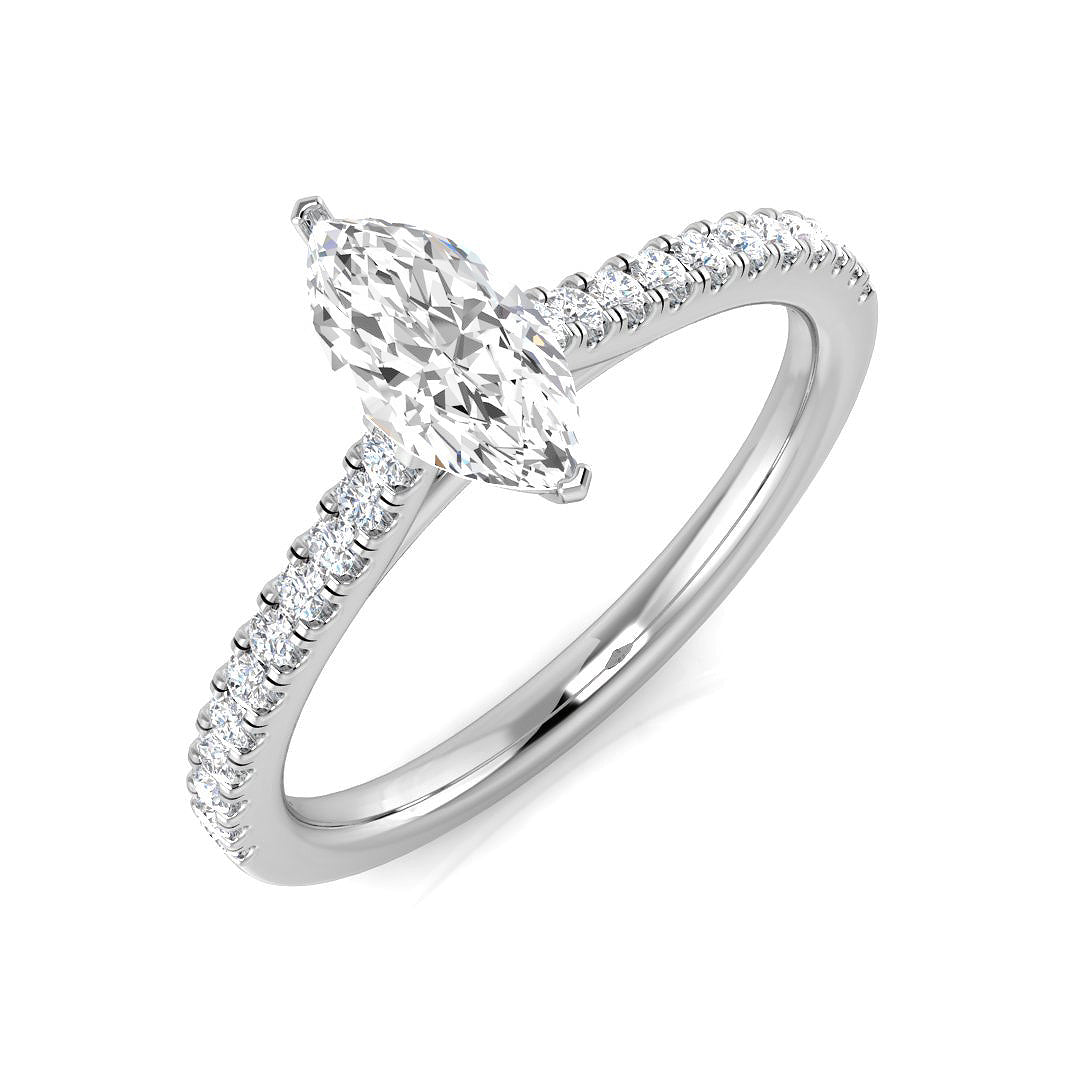 Platinum 0.75ct F SI2 Diamond Ring