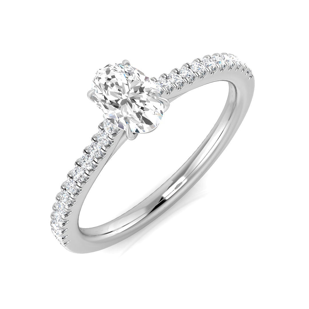 Platinum 0.52ct D SI2 Diamond Ring