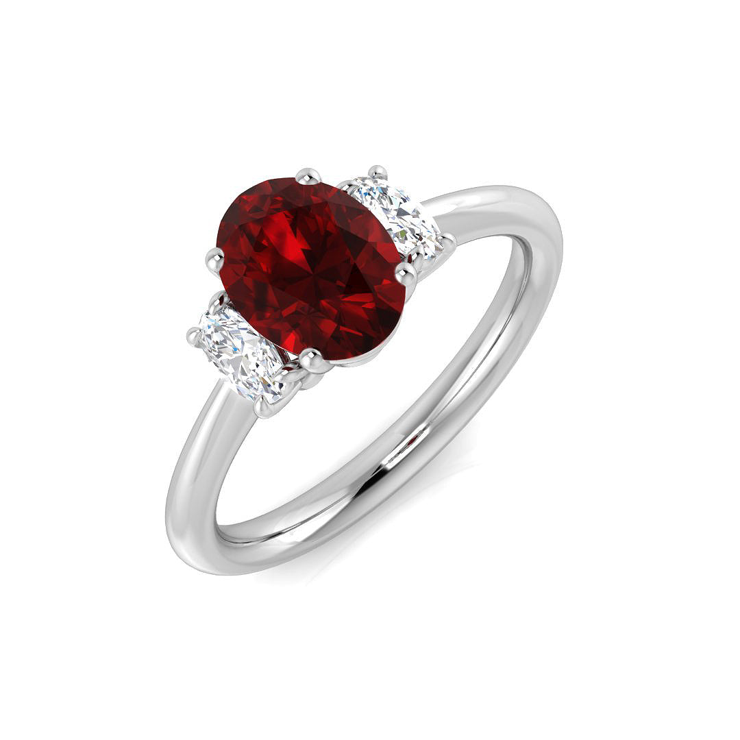 Platinum 1.45ct Ruby Ring