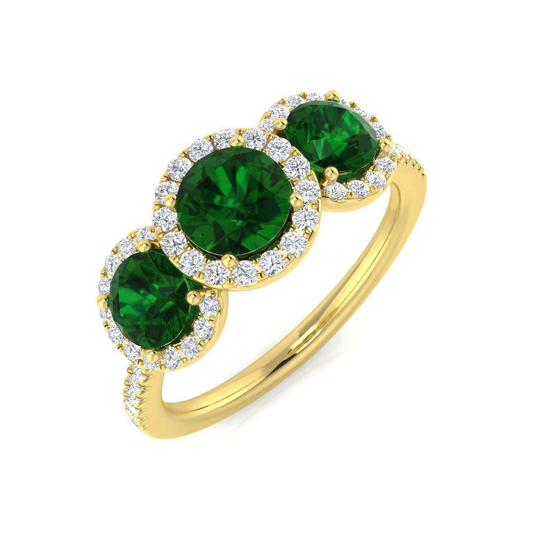18ct Yellow Gold 1.41ct Emerald Ring