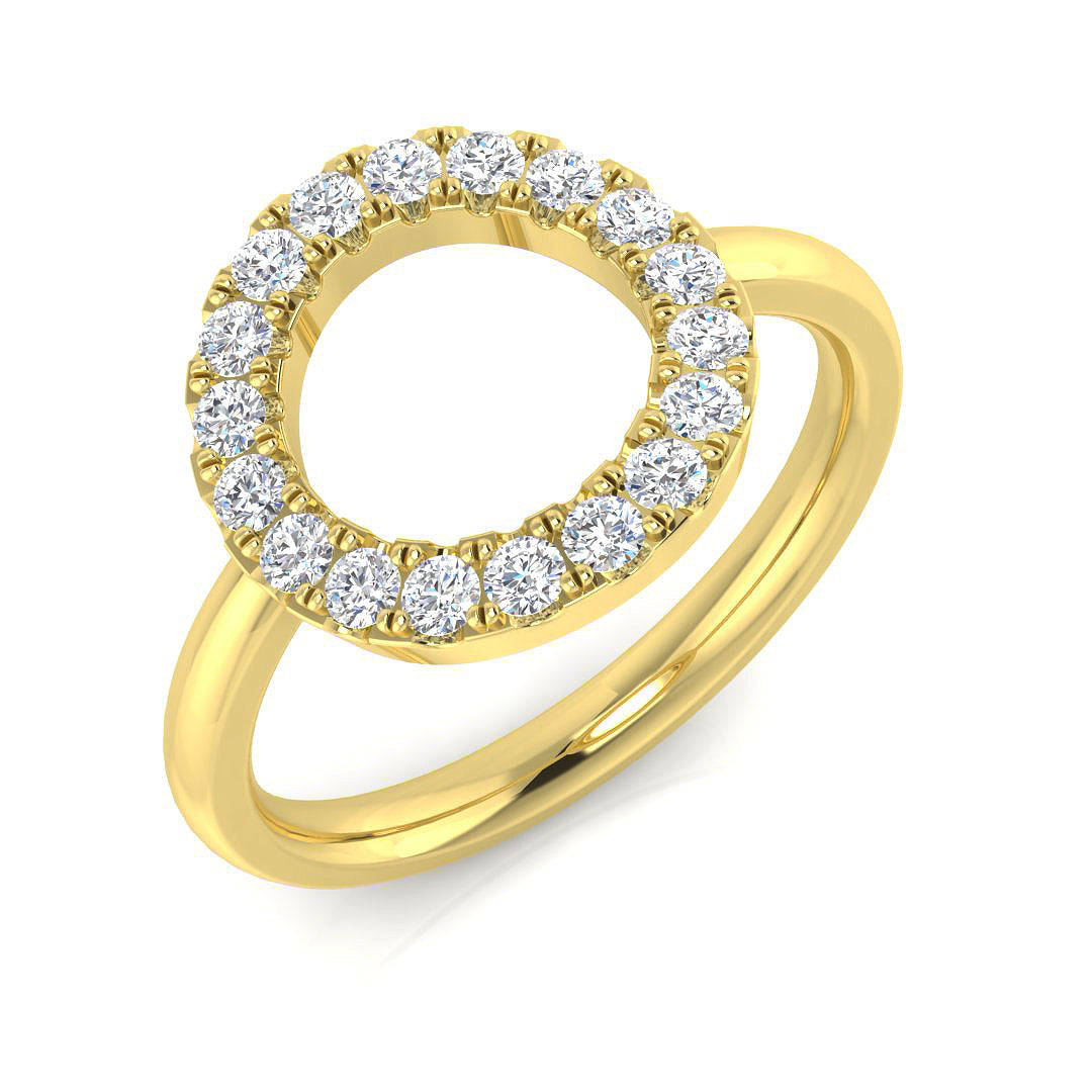 9ct Yellow Gold 0.33ct Laboratory Grown CVD Ring