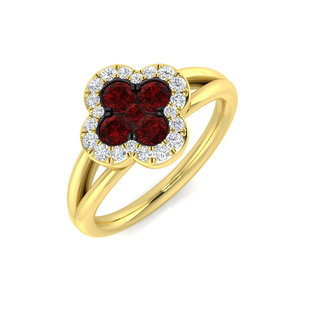 18ct Yellow Gold 0.74ct Ruby Ring