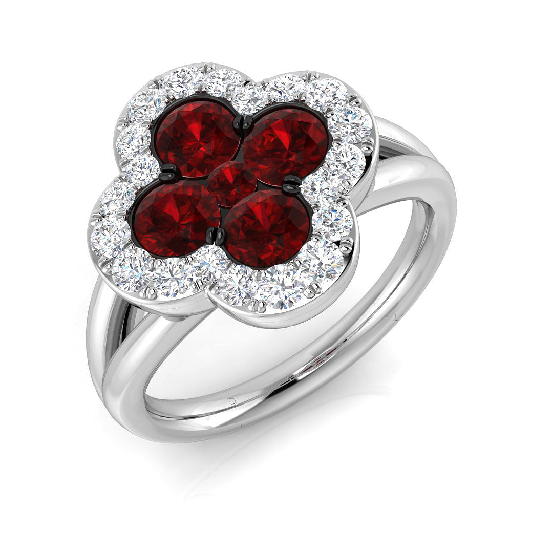 Platinum 1.77ct Ruby Ring