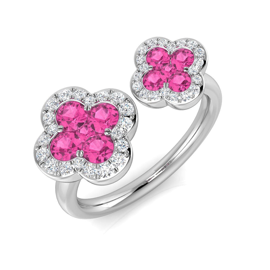 Platinum 1.03ct Pink Sapphire Ring
