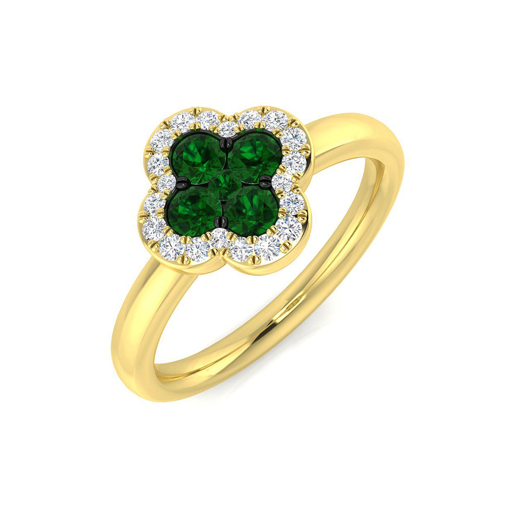 18ct Yellow Gold 0.50ct Emerald Ring