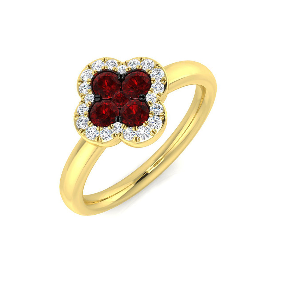 18ct Yellow Gold 0.57ct Ruby Ring