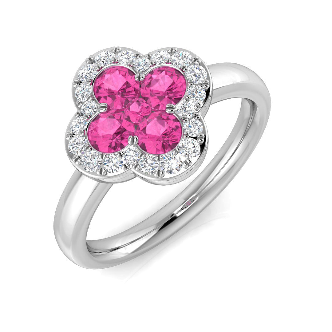 Platinum 1.02ct Pink Sapphire Ring