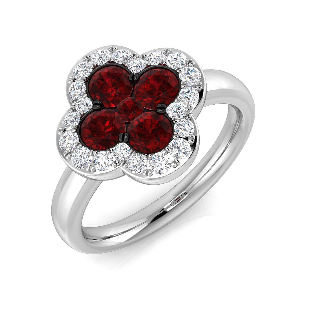 Platinum 1.49ct Ruby Ring