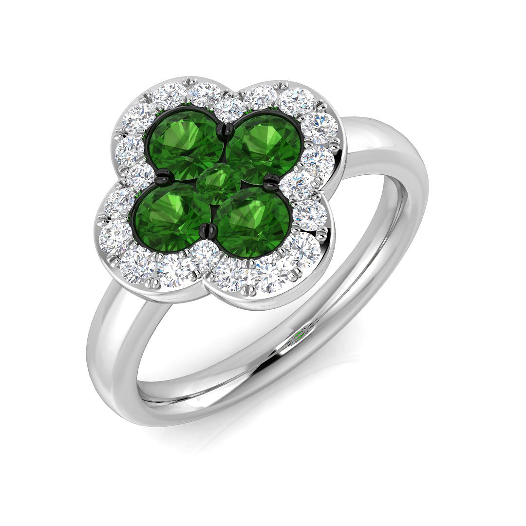 Platinum 1.17ct Tsavorite Ring