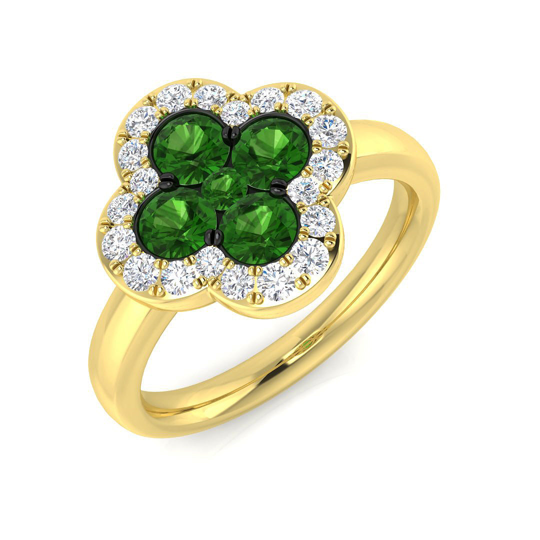 18ct Yellow Gold 1.17ct Tsavorite Ring