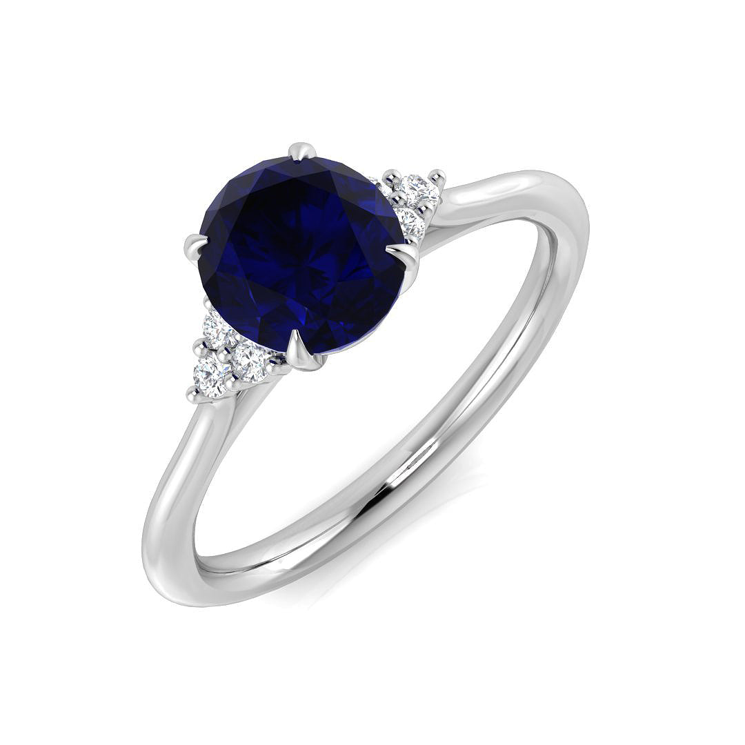 Platinum 1.29ct Blue Sapphire Ring
