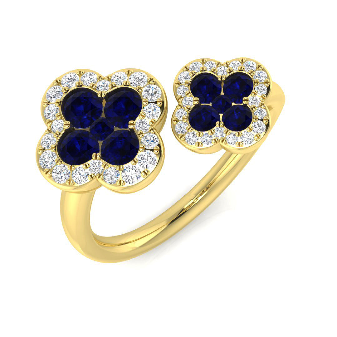18ct Yellow Gold 1.17ct Blue Sapphire Ring