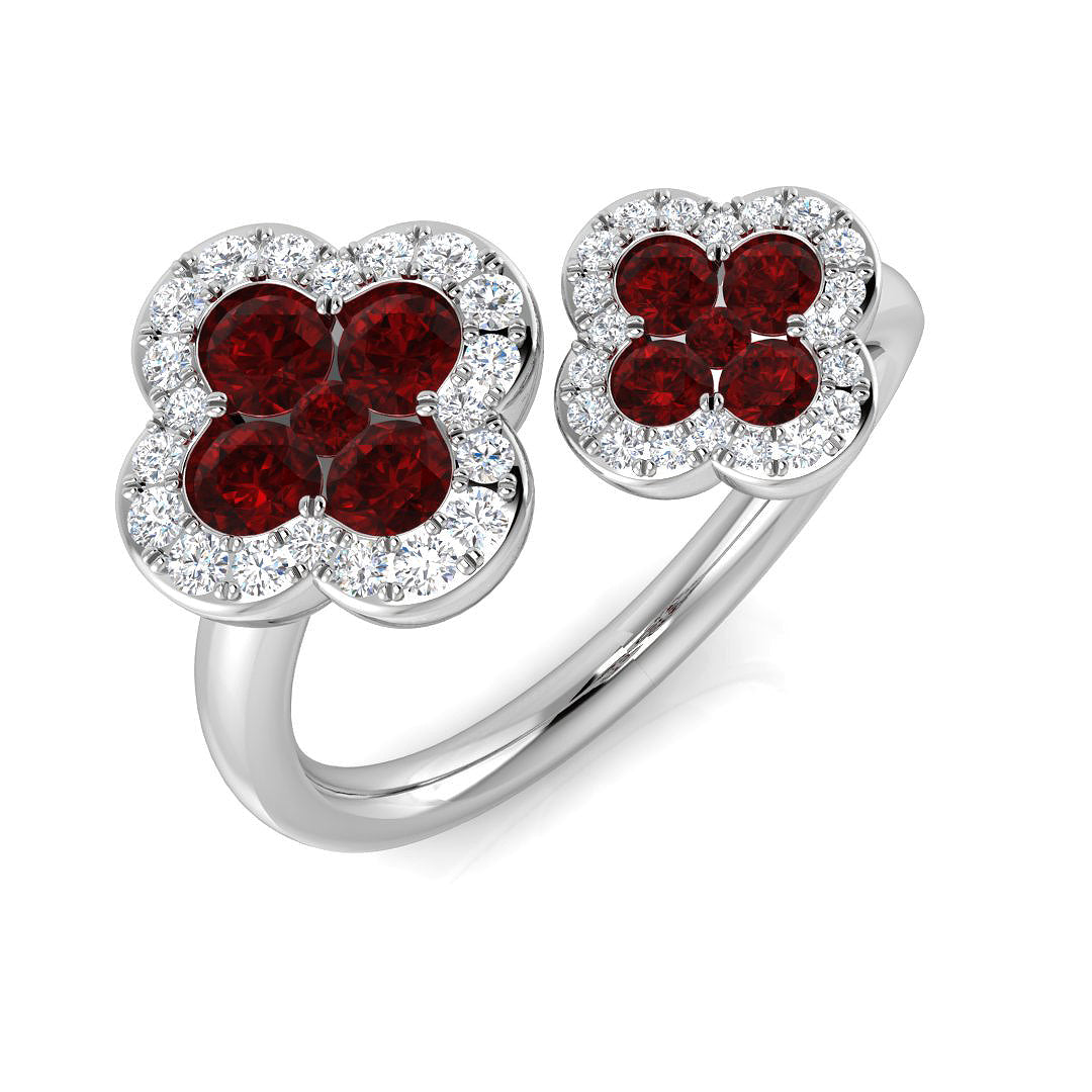 Platinum 1.02ct Ruby Ring