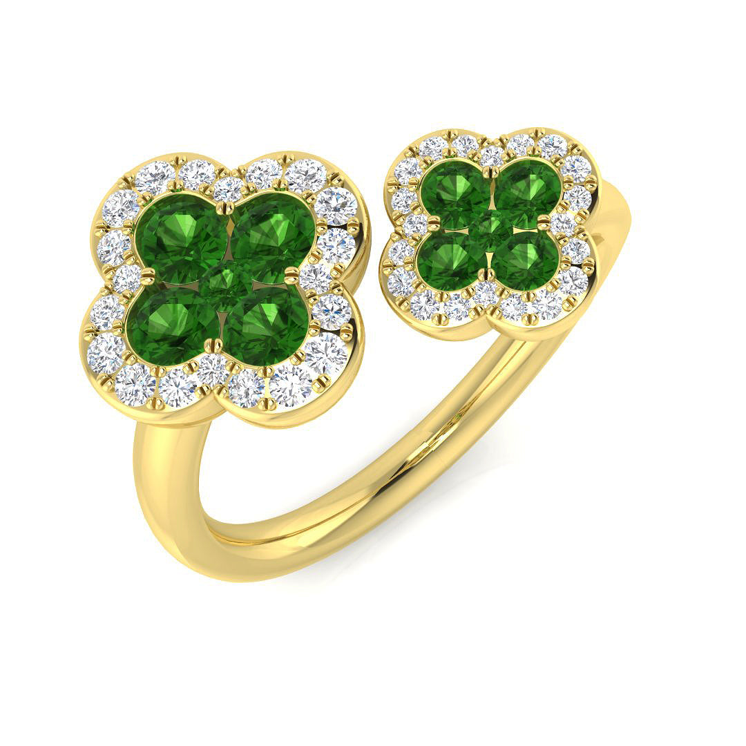 18ct Yellow Gold 0.86ct Tsavorite Ring