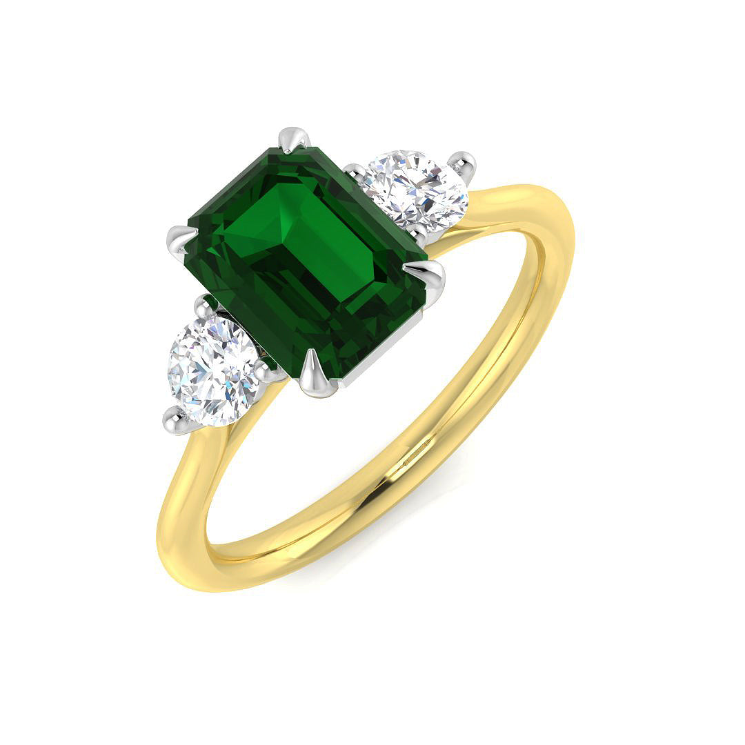 18ct Yellow Gold 2.03ct Emerald Ring