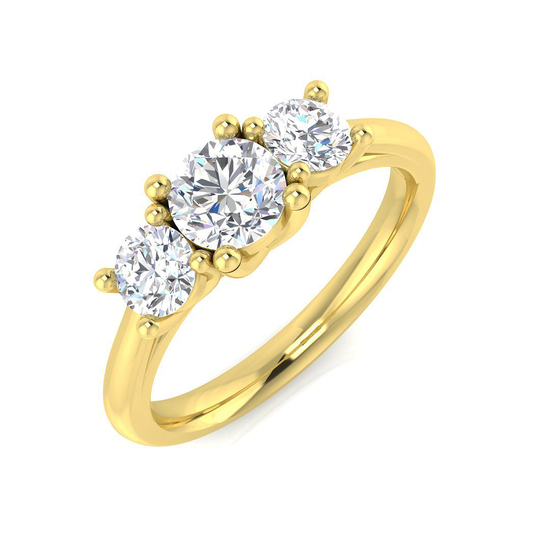 9ct Yellow Gold 1.09ct Laboratory Grown CVD Ring
