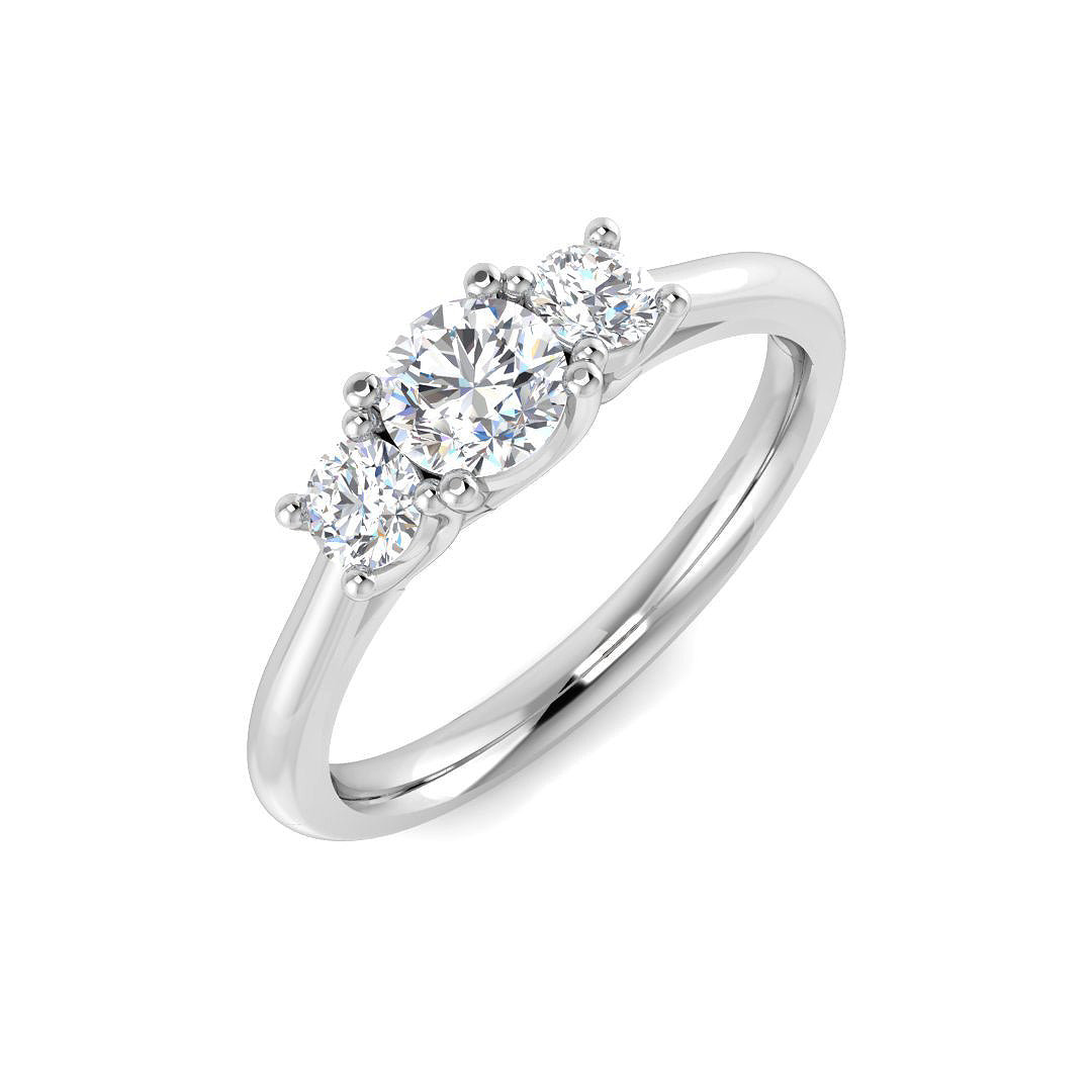 9ct White Gold 0.67ct Laboratory Grown CVD Ring