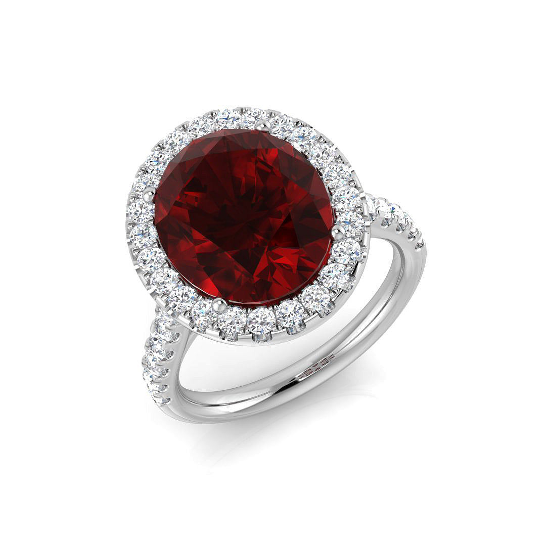 Platinum 7.48ct Ruby Ring