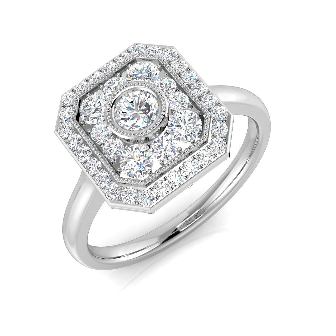 Platinum 0.65ct G SI2 Diamond Ring