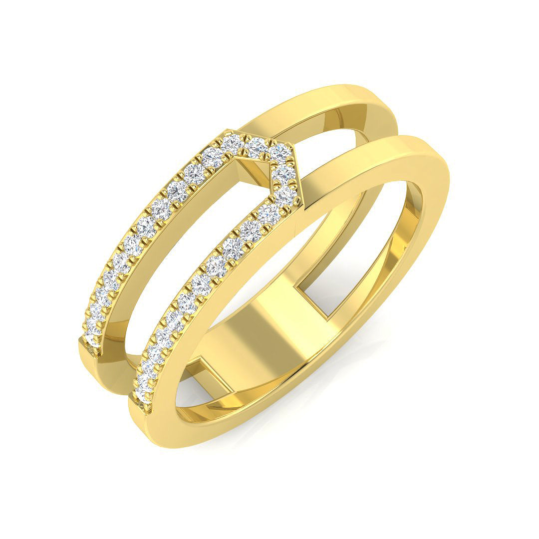 18ct Yellow Gold 0.12ct G SI2 Diamond Ring