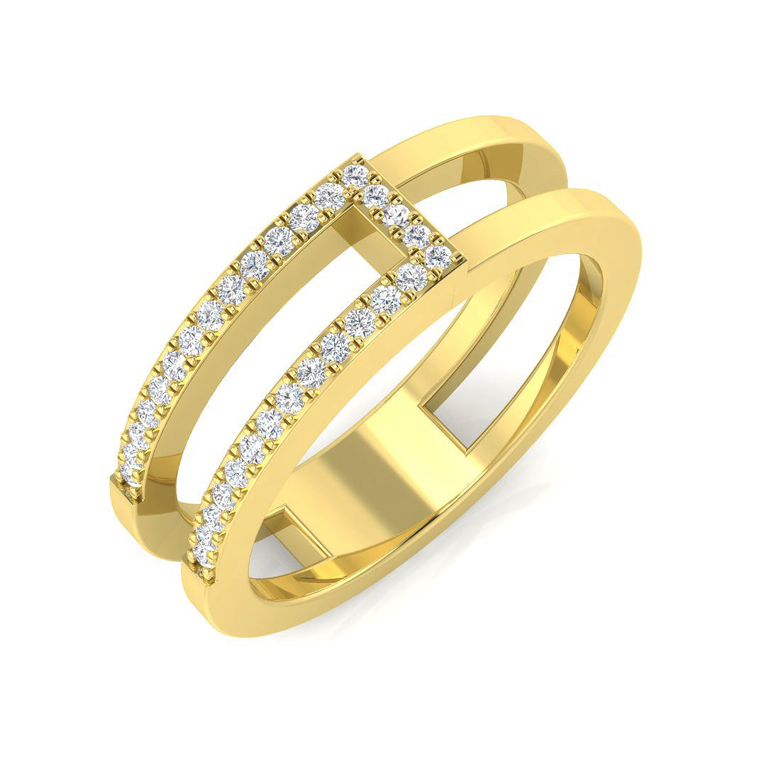 18ct Yellow Gold 0.11ct G SI2 Diamond Ring