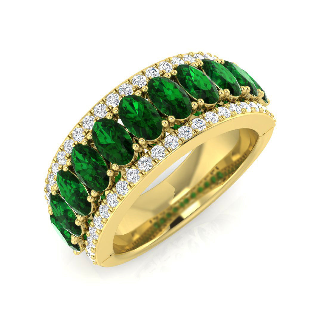 18ct Yellow Gold 2.92ct Emerald Ring
