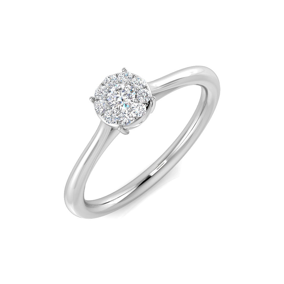 9ct White Gold 0.12ct G SI2 Diamond Ring