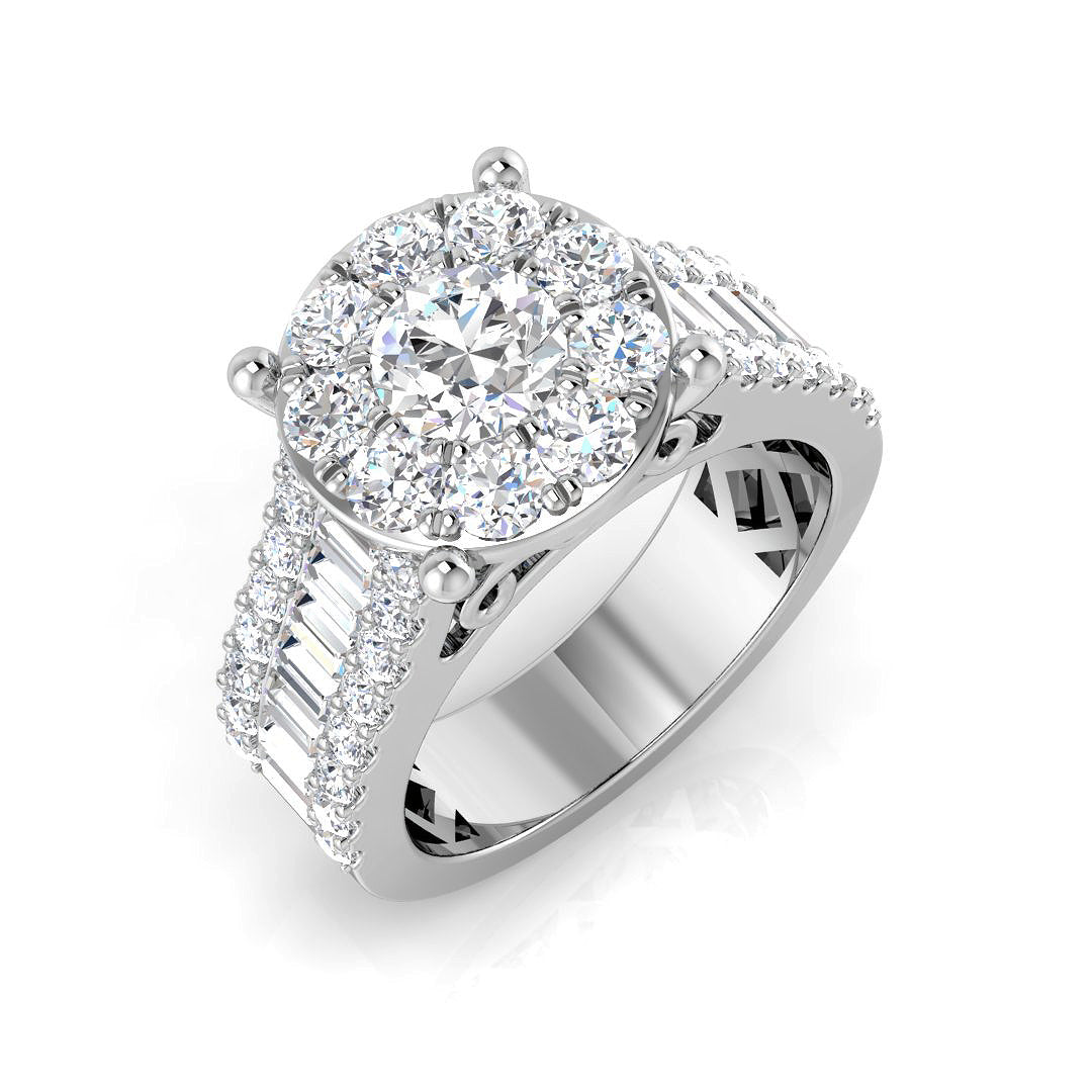 9ct White Gold 3.19ct G SI2 Diamond Ring