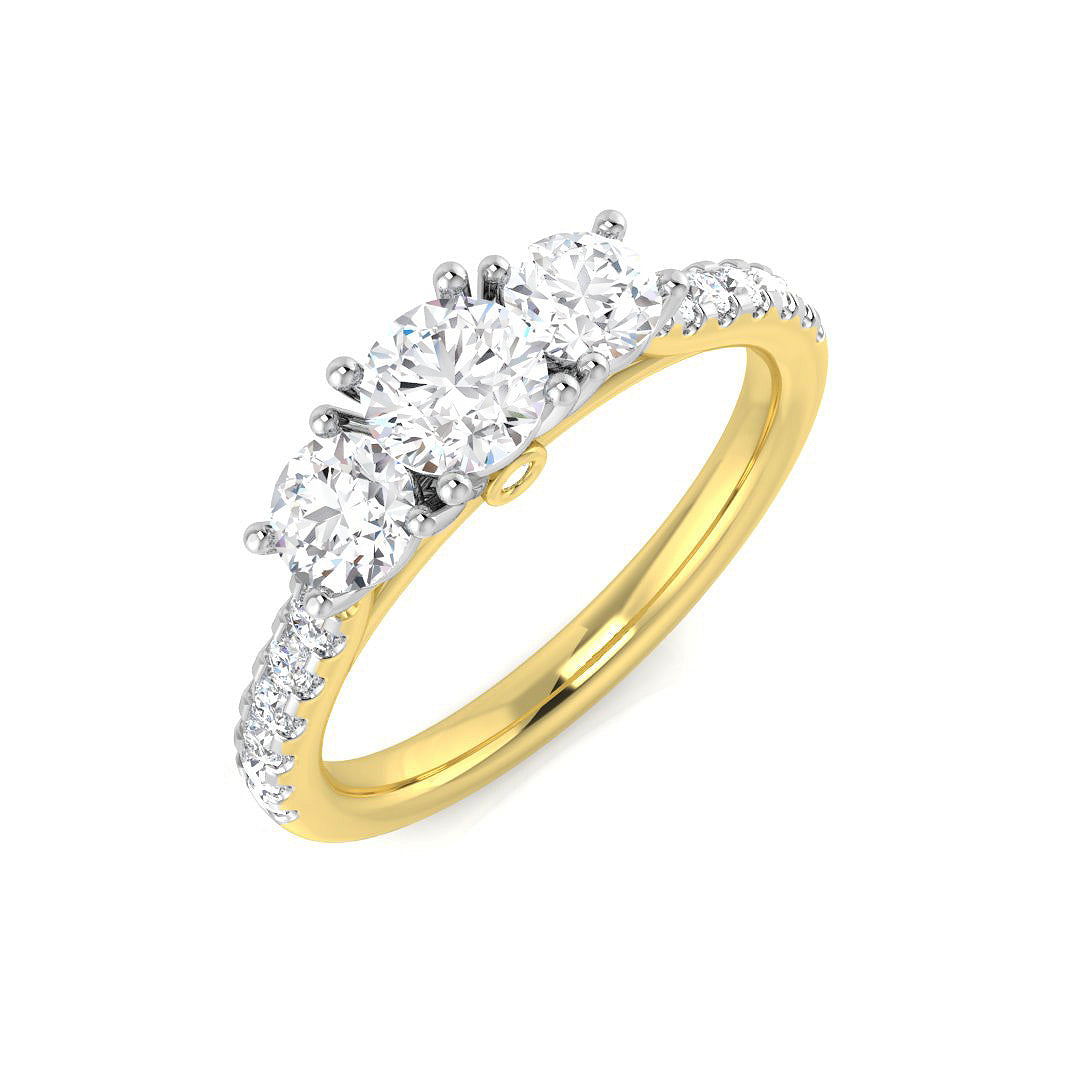 9ct Yellow Gold 1.14ct Laboratory Grown CVD Ring
