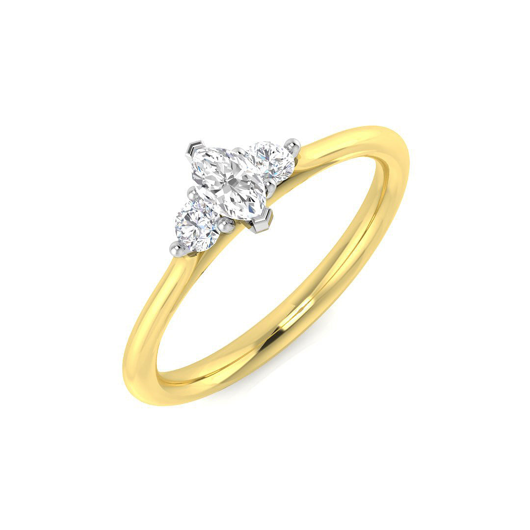 18ct Two-Tone Gold 0.30ct G I1 Diamond Ring