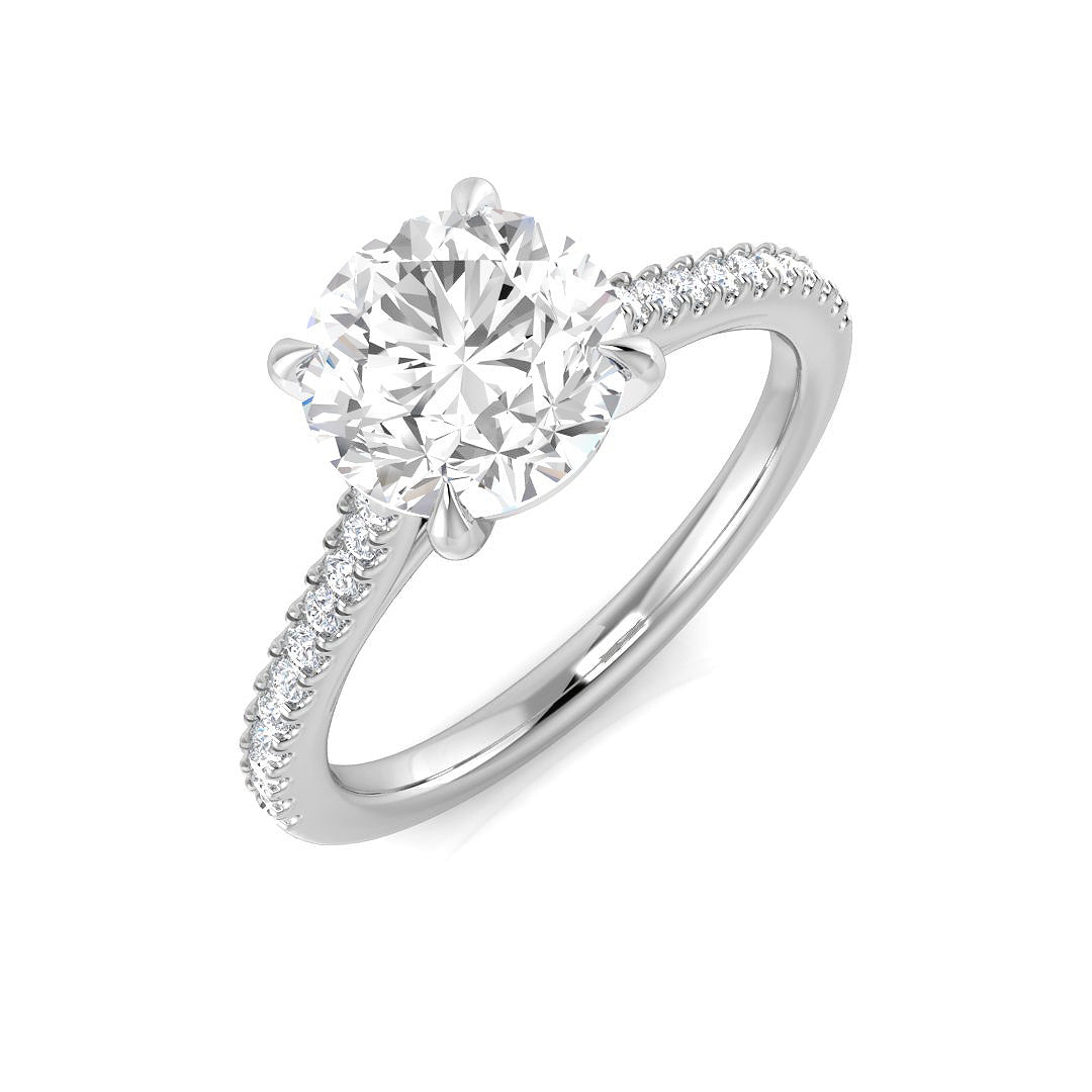 Platinum 2.15ct F I1 Diamond Ring