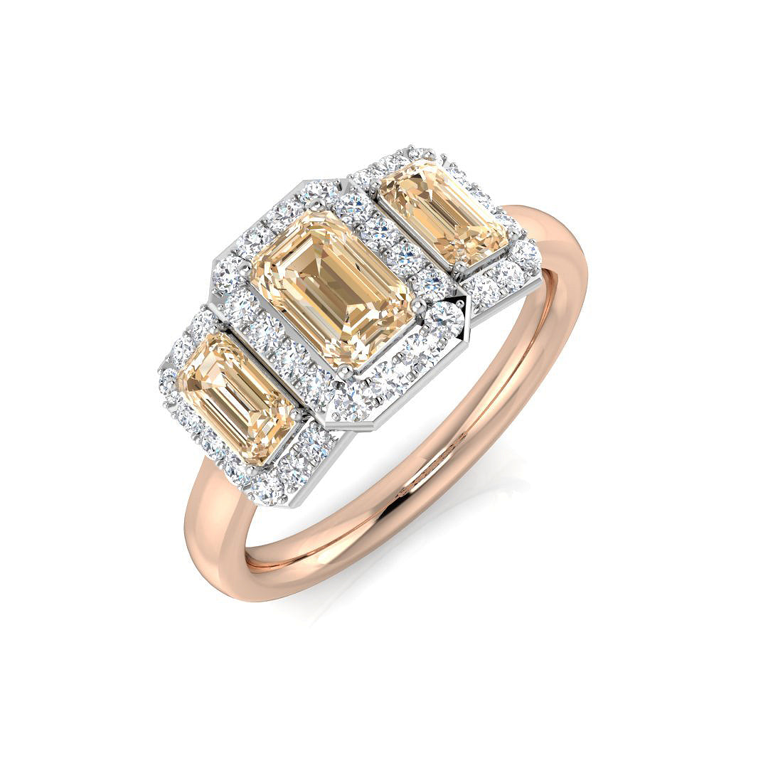 9ct Two-Tone Gold 1.49ct Morganite Ring