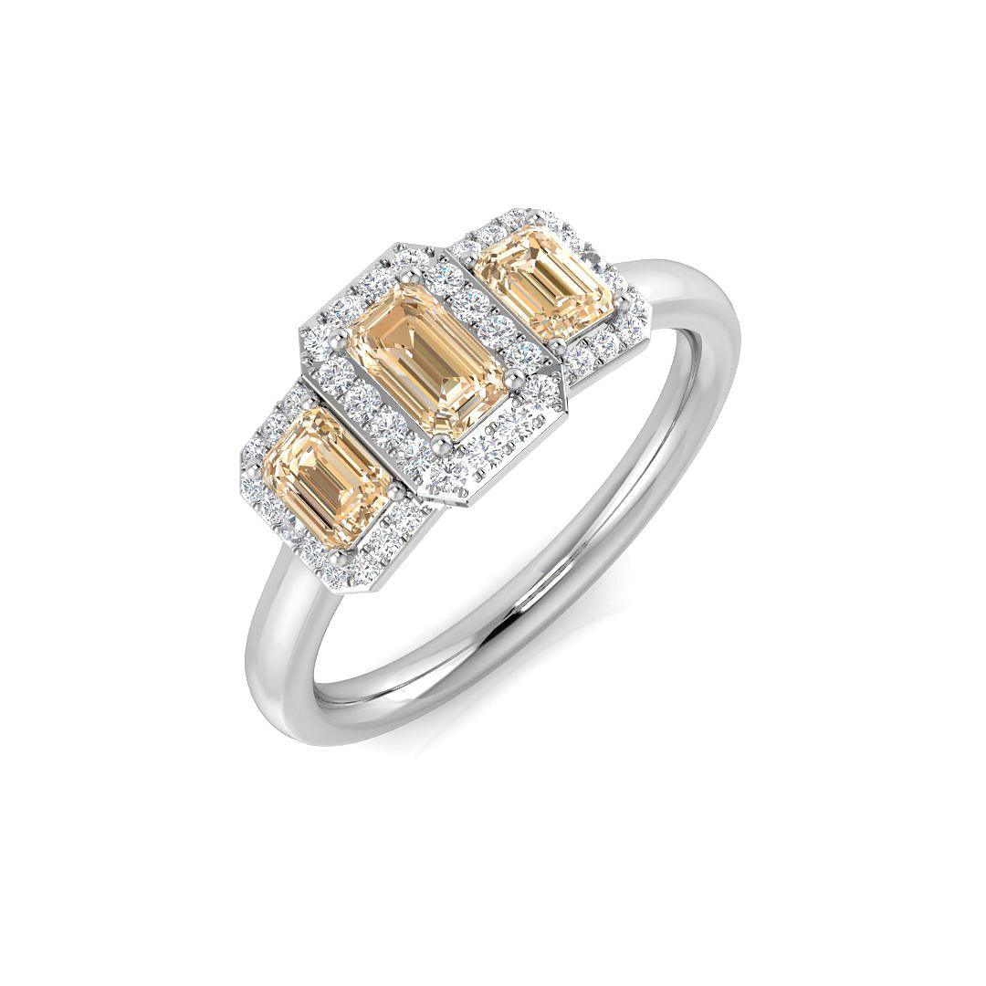 Platinum 0.87ct Morganite Ring
