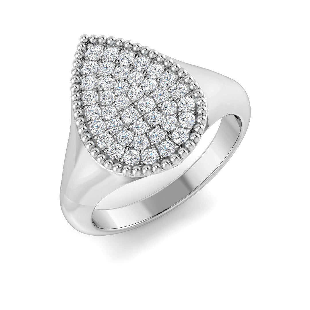 9ct White Gold 0.43ct Laboratory Grown CVD Ring