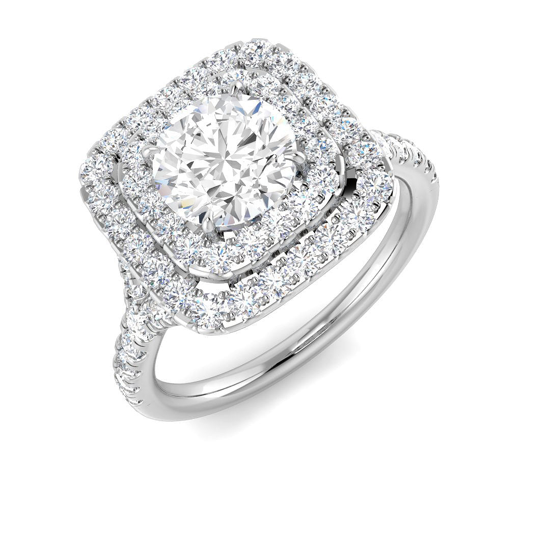 9ct White Gold 1.81ct D VS1 Laboratory Grown CVD Ring