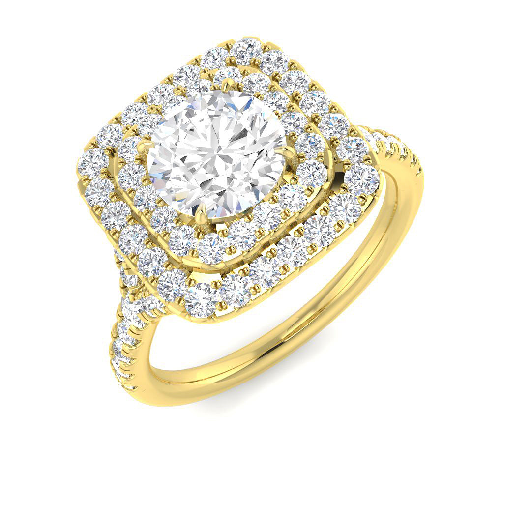 9ct Yellow Gold 1.81ct D VS1 Laboratory Grown CVD Ring