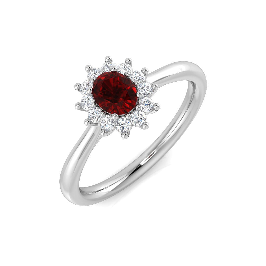 Platinum 0.67ct Ruby Ring