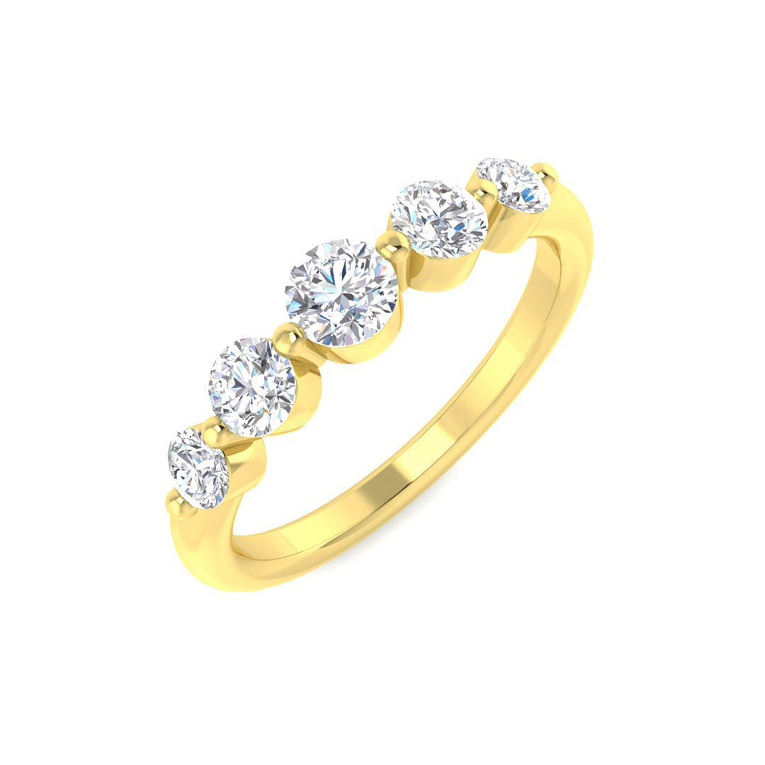 9ct Yellow Gold 0.72ct Laboratory Grown CVD Ring