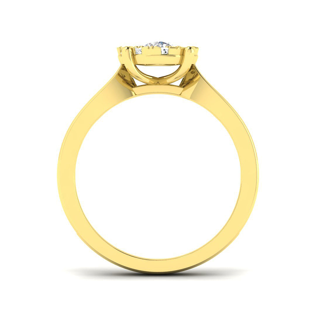 9ct Yellow Gold 0.87ct Laboratory Grown CVD Ring