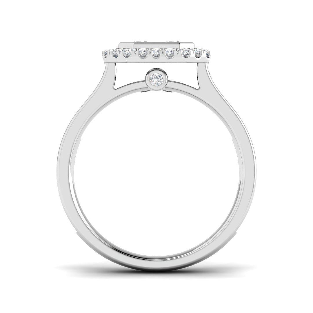 9ct White Gold 1.01ct Laboratory Grown CVD Ring
