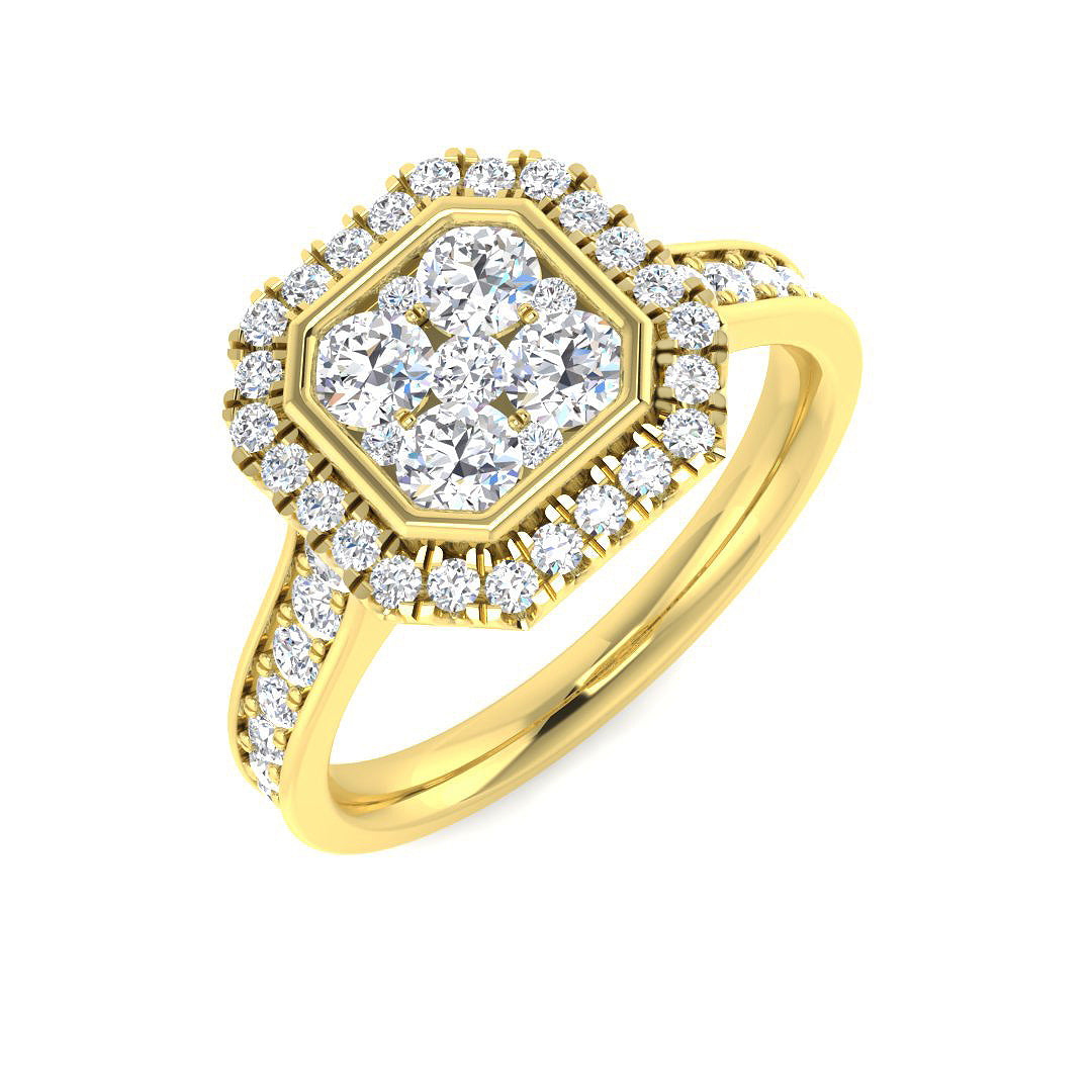 9ct Yellow Gold 1.01ct Laboratory Grown CVD Ring
