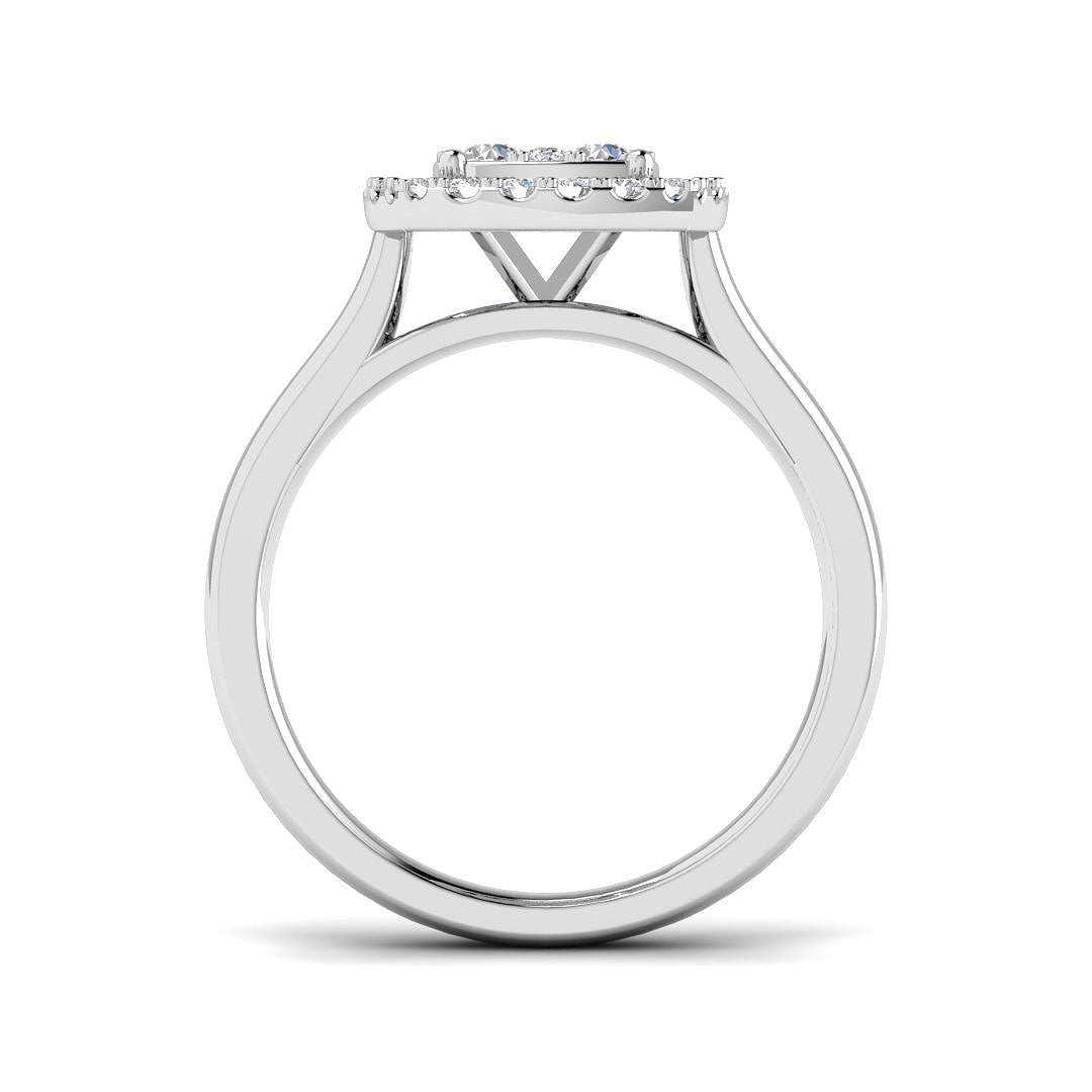 9ct White Gold 0.63ct Laboratory Grown CVD Ring