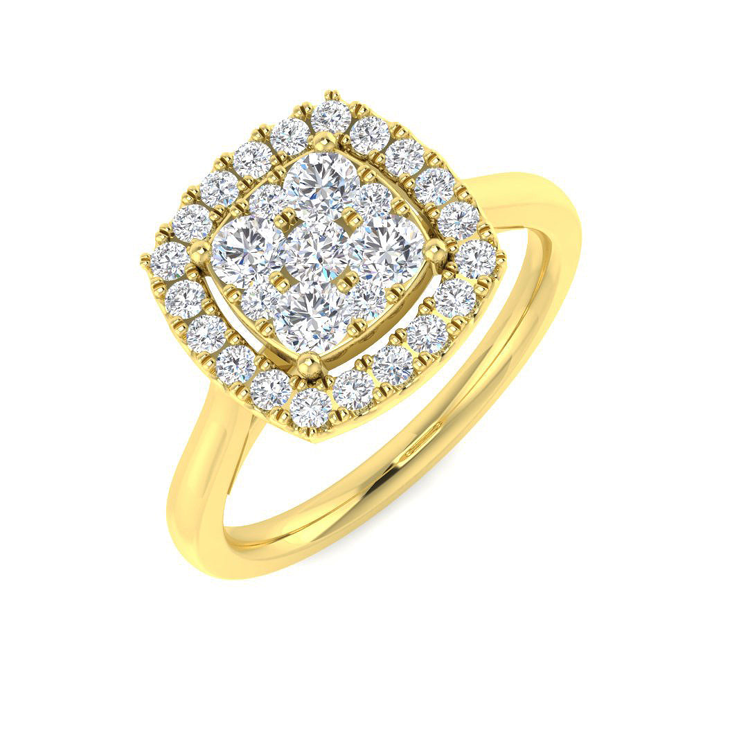 9ct Yellow Gold 0.63ct Laboratory Grown CVD Ring