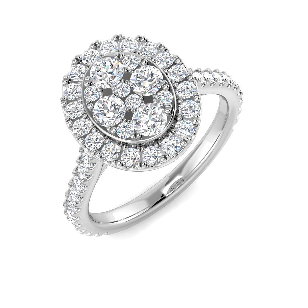 9ct White Gold 1.06ct Laboratory Grown CVD Ring