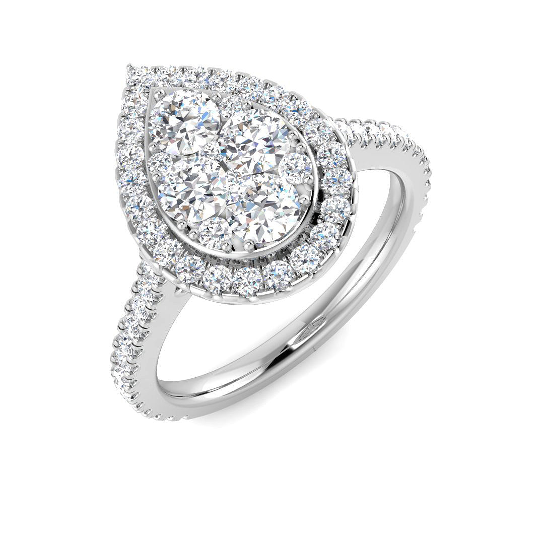 9ct White Gold 1.04ct Laboratory Grown CVD Ring